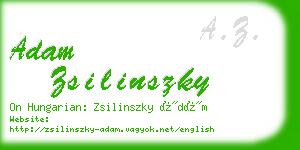 adam zsilinszky business card